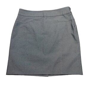 Kenneth Cole  Women's Gray Twill Career Wear Pencil Skirt